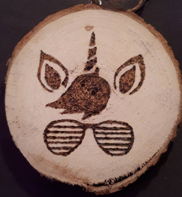 Kerstboomhanger I was born a unicorn 