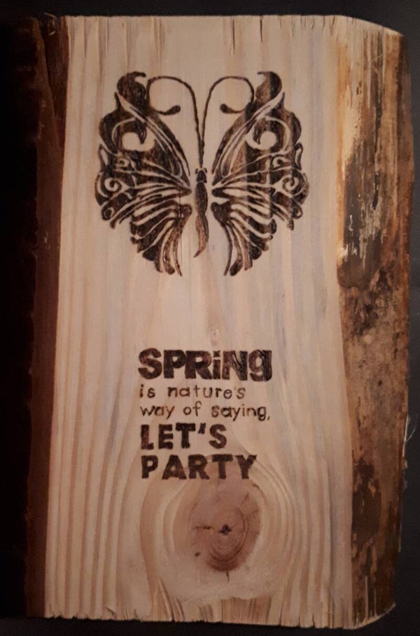 Tekstbord Spring let's party