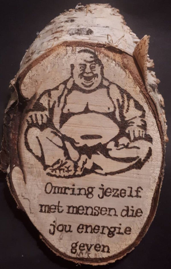 Tekstbord Omring jezelf  (Buddha)