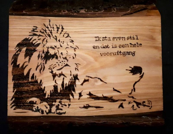 Tekstbord Ik sta even stil