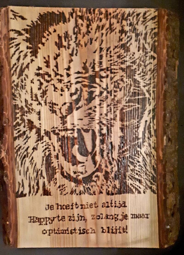 Tekstbord Je hoeft niet altijd happy te zijn