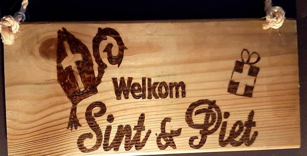 Tekstbord Welkom Sint & Piet  