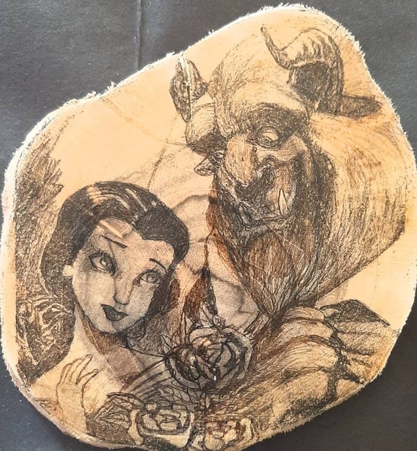 Wandbord Belle en het beest