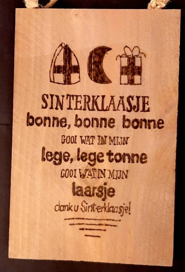 Tekstbord Sinterklaasje Bonne Bonne Bonne