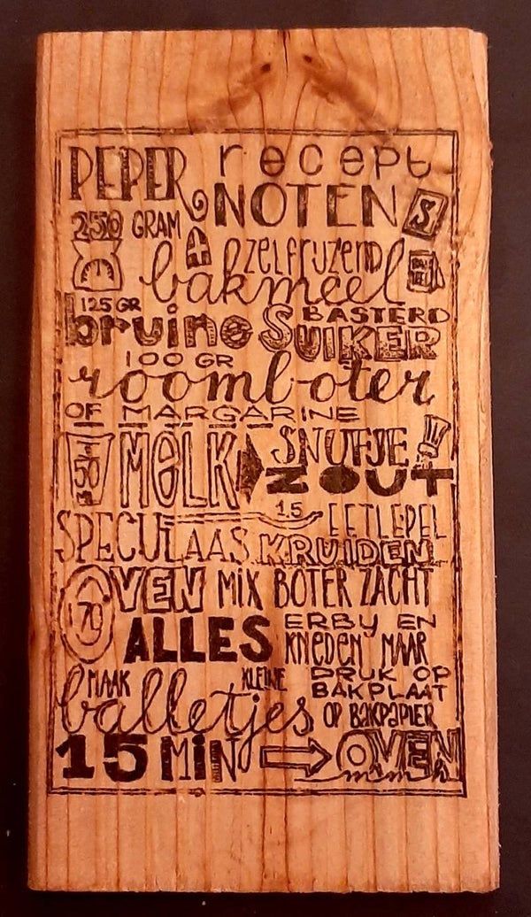 Tekstbord Pepernotenrecept