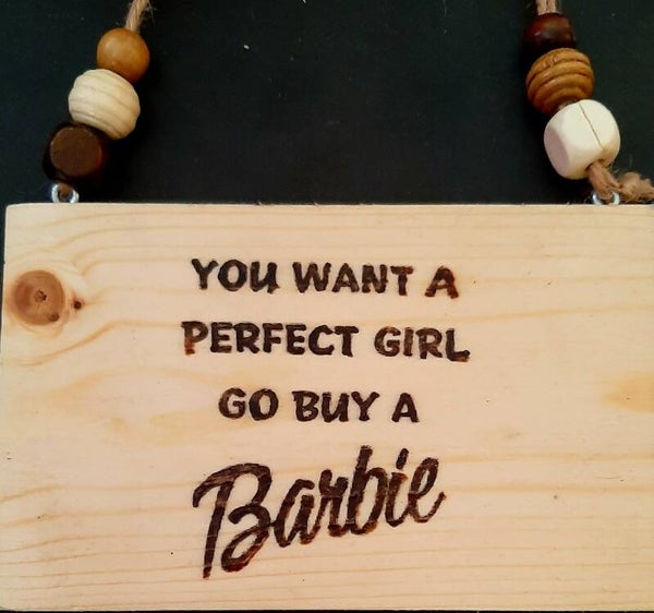 Wandbordje Barbie
