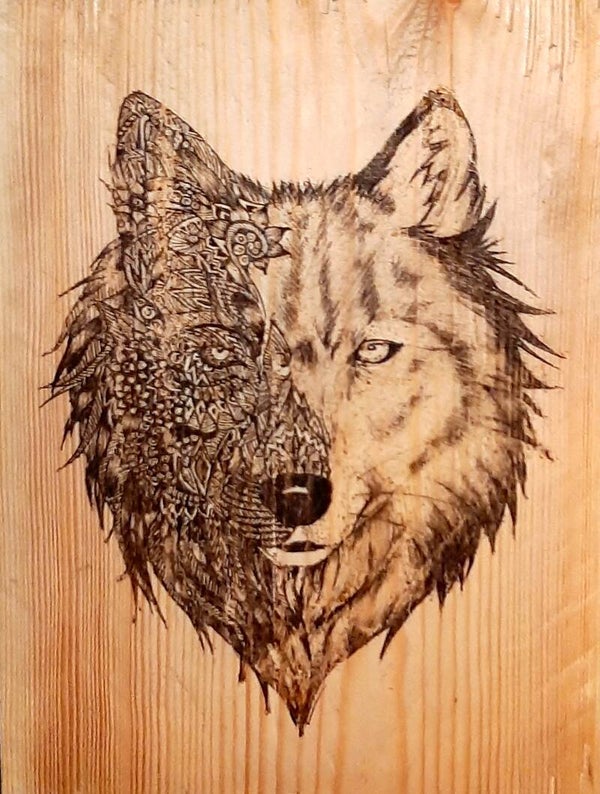 Wandbord Wolf