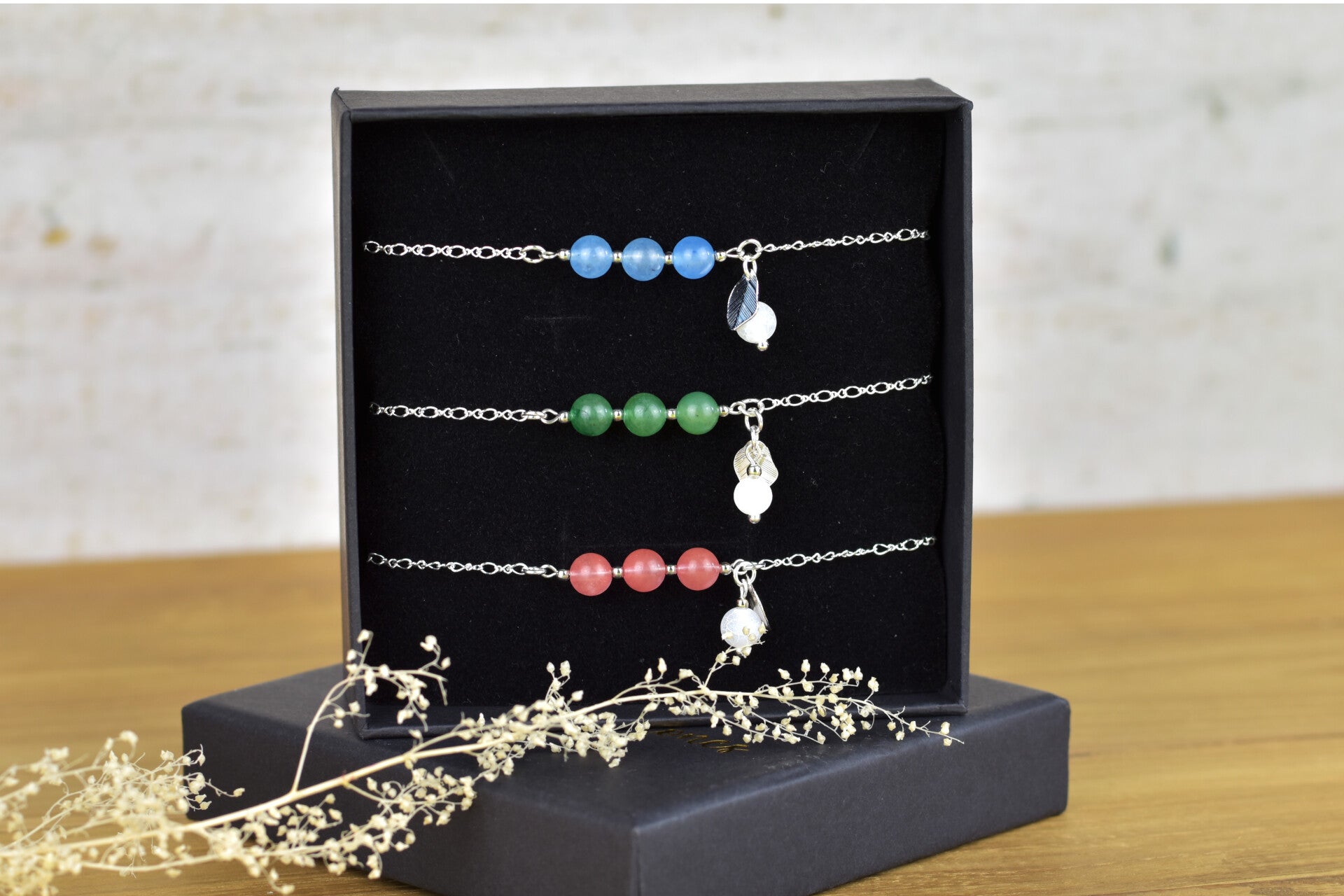 Armband Stone Cherry // Blue // Green