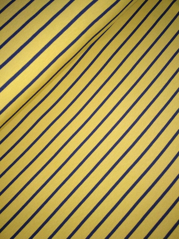 oker geel met donkerblauwe streep, french terry