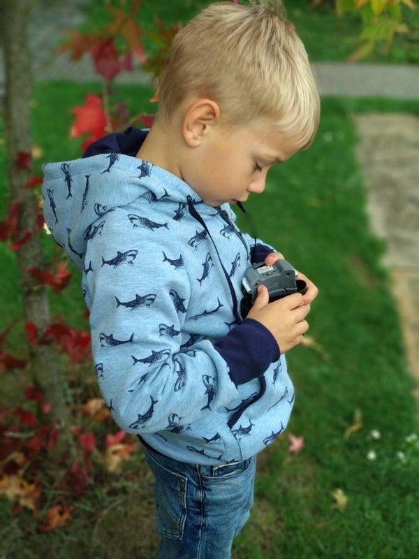 Hoodie met rits - haaien 