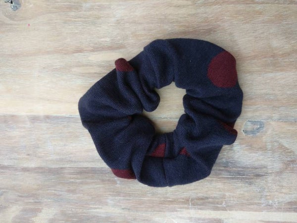 scrunchie blauw roest stip