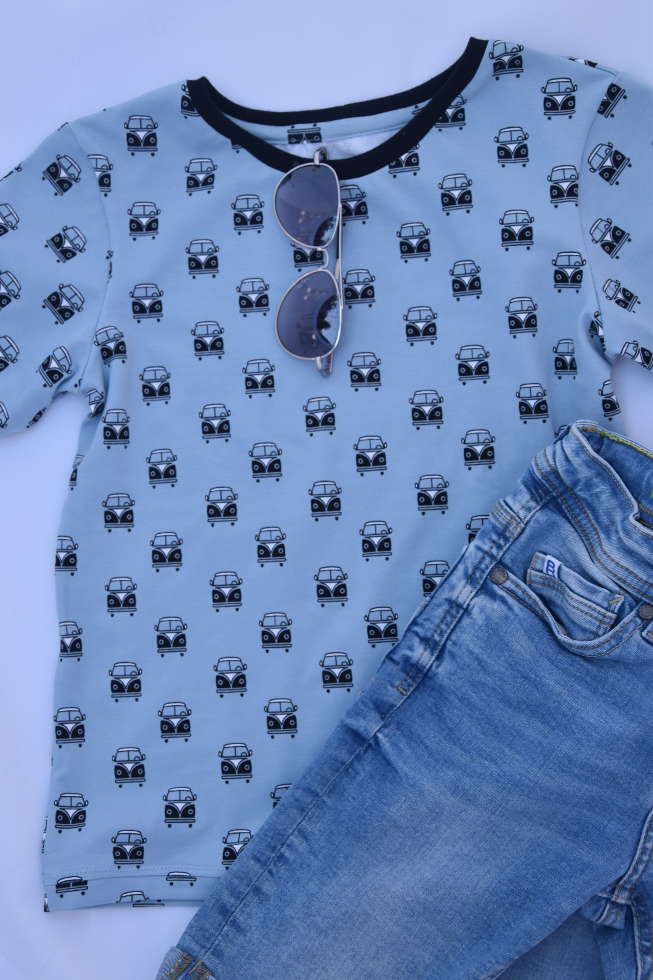 t-shirt vw bus  groen