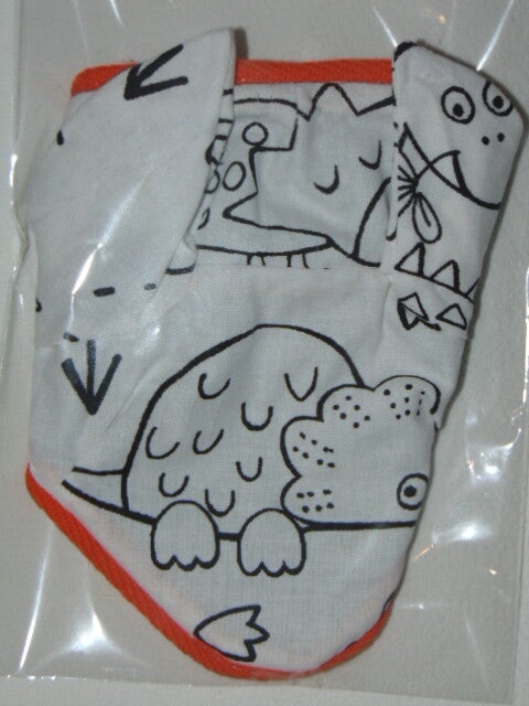 Bonnet Hobby horse Dinosaure A Colorier ! ( liseré orange)