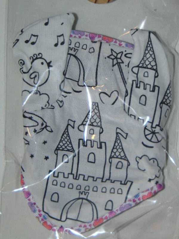 Bonnet Hobby Horse Château féérique a Colorier ! ( liseré petit cœur)