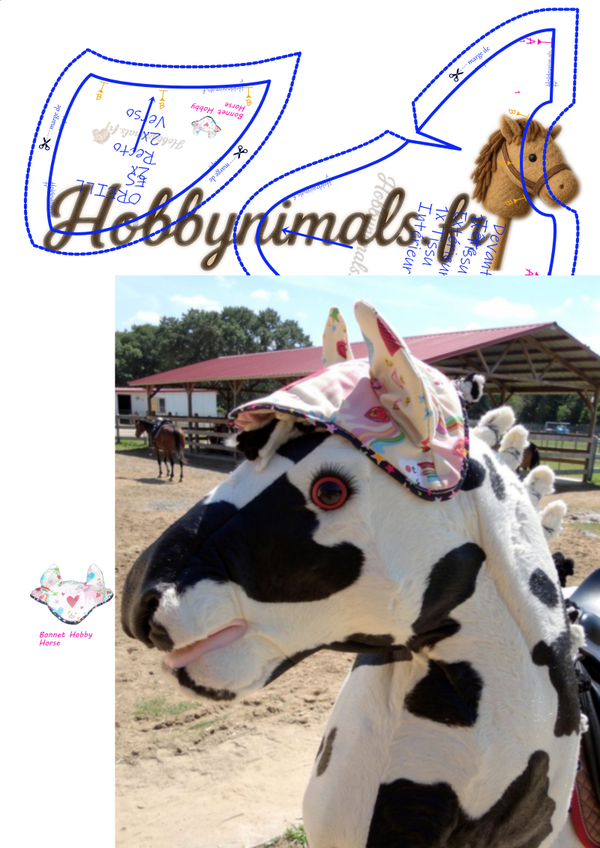 Patron PDF Bonnet Hobby horse