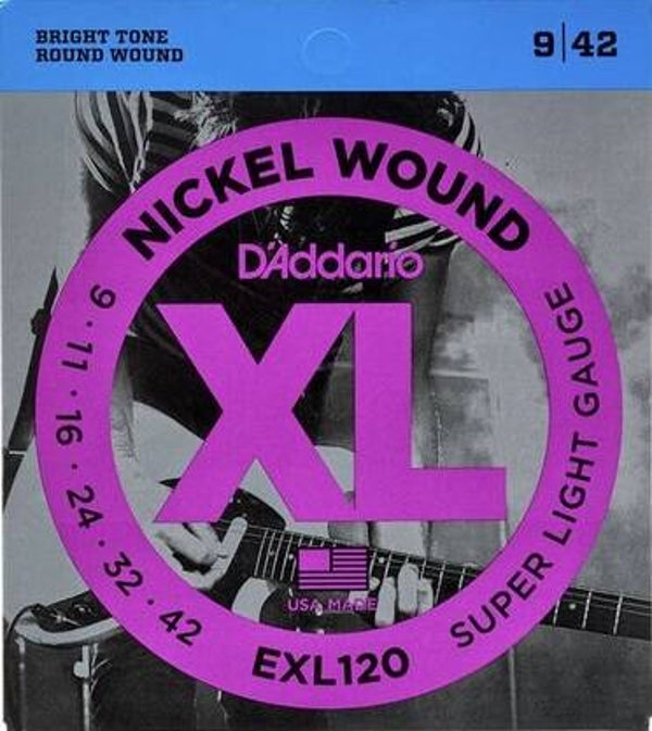 D'Addario EXL120 Nickel Wound Super Light 09-42 Electrische Gitaar Snarenset
