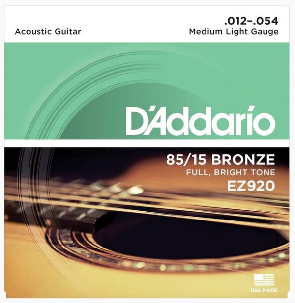 D'Addario EZ920 85/15 Bronze Medium Light Akoestische Western Gitaar Snarenset
