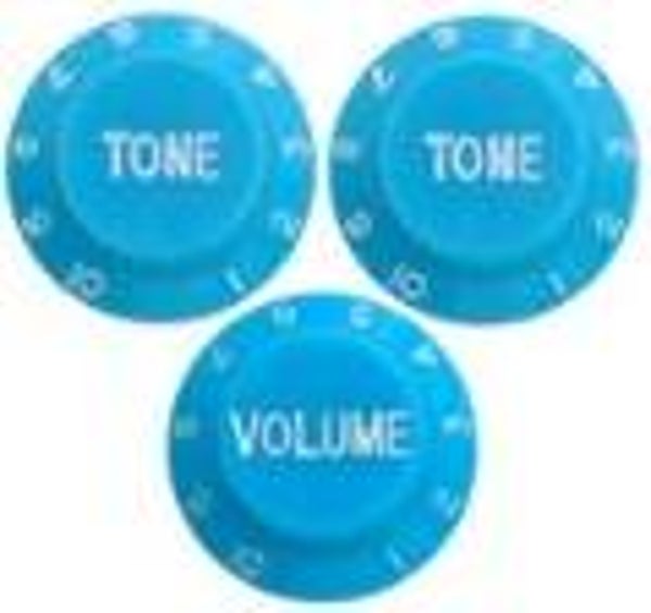 Volume en Toonregelaars voor Electrische Gitaar (3-set) - Blauw (Donker)