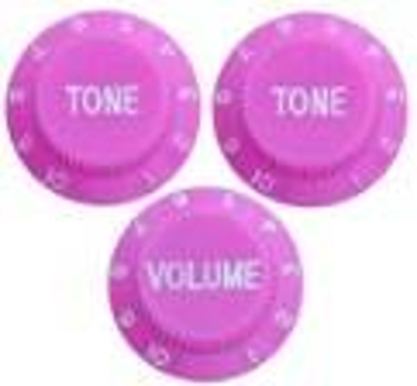 Volume en Toonregelaars voor Electrische Gitaar (3-set) - Paars