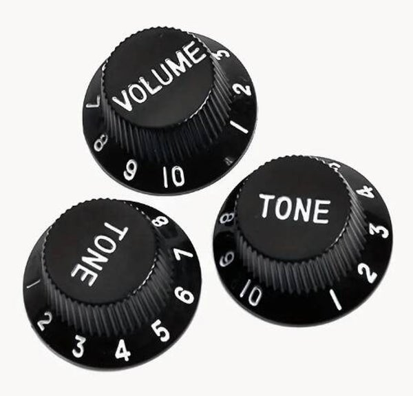 Volume en Toonregelaars voor Electrische Gitaar (3-set) - Zwart