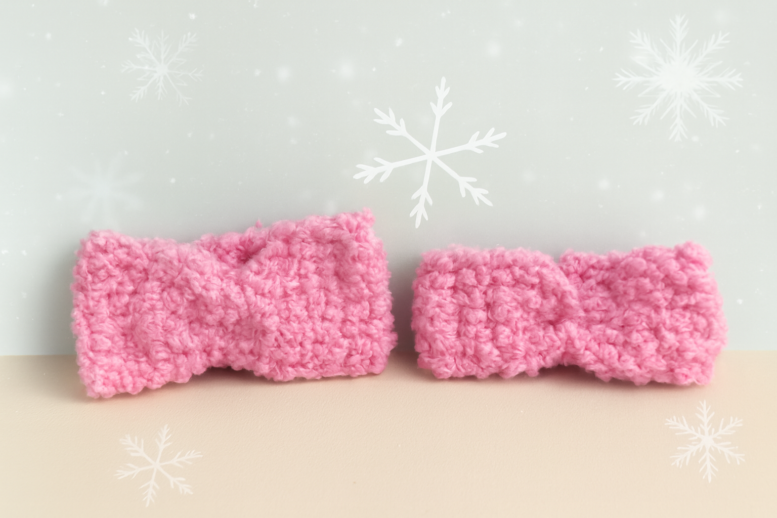 Bandeaux en laine bouclée