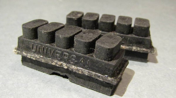 UNIVERSAL vintage 70's/80's Brake Block 1 Pair BLACK NOS BXC00F7 08 4/1/20 RK06