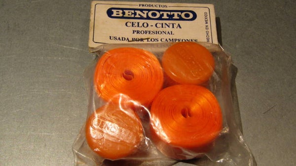 .BENOTTO Handlebar tape ORANGE SMOOTH VINTAGE 80's NOS/NIP! BX76a