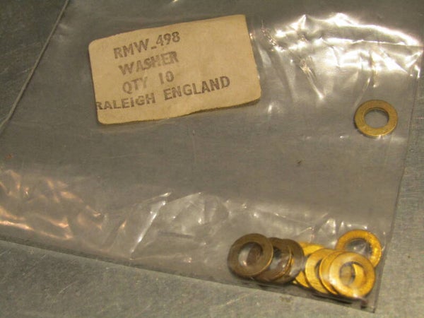 *RALEIGH RMW. #498 BRASS WASHERS 2X NOS! TL08 02-B01-002-01 5/3/21
