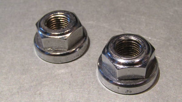 ZEUS 2000 Front Hub vintage 70's/80's TRACK/PISTE Axle nuts 2X NOS! BX25a 0500 RK08