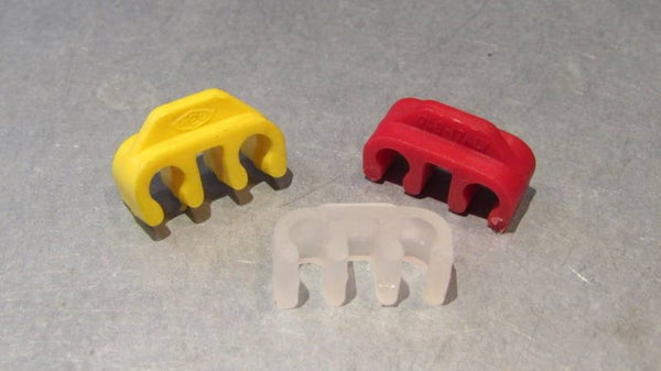 REG Vintage 70's Brake Housing Clips 3X 1X RED - 1X YELLOW - 1X Clear NOS! BX47