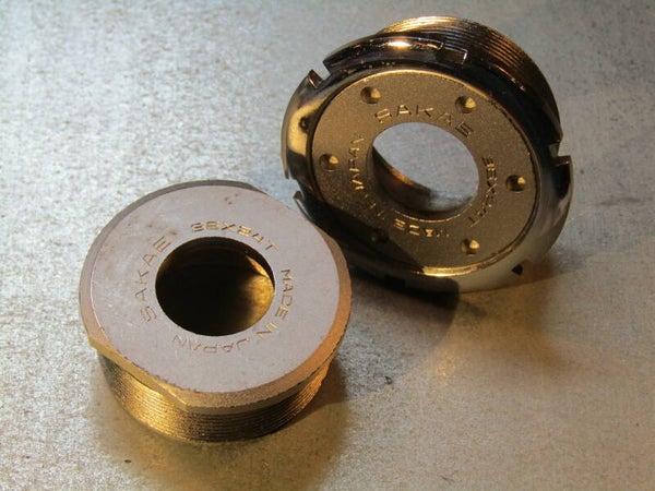 SAKAE SR ROYAL ITALIAN Thread Bottom Bracket cup set with LOCK-RING NOS! Beta01 D09-001-08 5/12/21