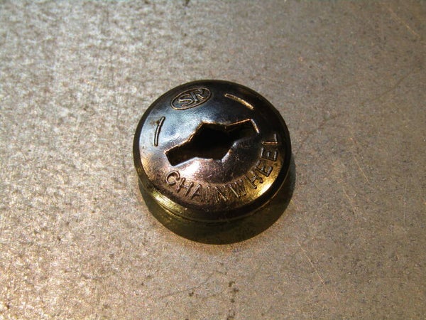 SR CHAINWHEEL Chrome steel crank arm dust cap 2nd hand Beta01 D07-001-02 5/15/21