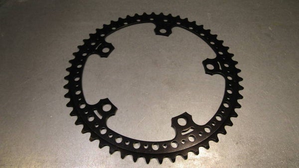 SR ROYAL SUPERLIGHT vintage 70's/80's 53t BLACK ALLOY 53t Drilled Road Chainwheel BCD 144mm NOS! BXC00F25 003