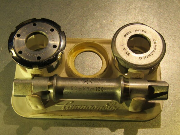 CAMPAGNOLO RECORD ( NUOVO RECORD ) FRENCH Thread 35X1 Bottom bracket cup set NOS! Beta01 D08-004-04 5/16/21