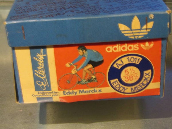EDDY MERCKX ADIDAS AJ1011 - Size 5 1/2 - 38 2/3 Vintage 80's cycling shoes BB34 55 12/16/19 RK05