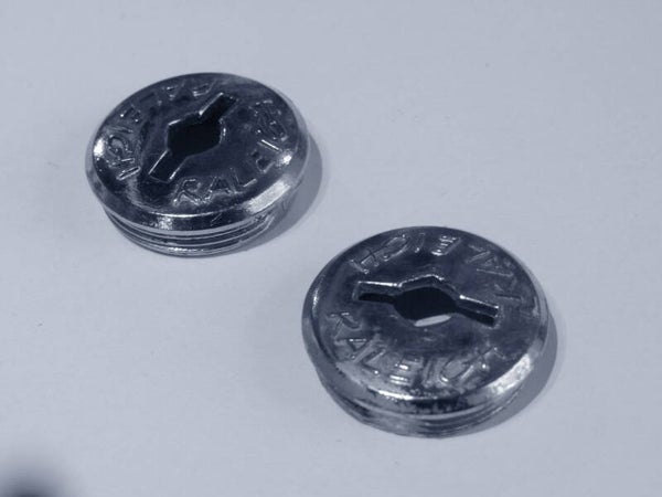 RALEIGH Chrome steel crank arm covers 2X 2nd hand BOR09 003-01 6/2/21