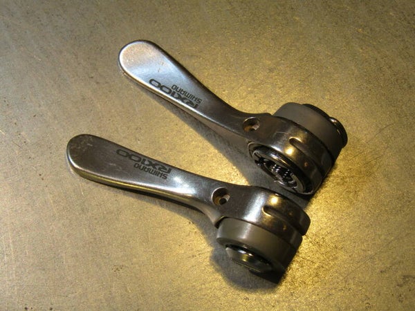 SHIMANO RX100 7sp INDEX/FRICTION Gear lever set NOS! TL02 01-B01-003-02 6/12/21