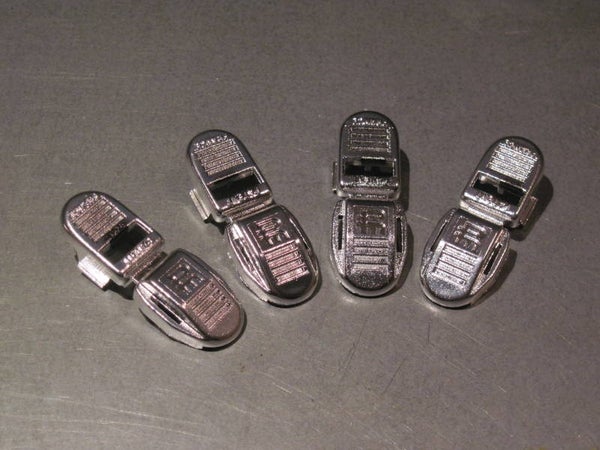 CHRISTOPHE Press-on Toe Strap end buttons 2 Pair NOS! SC3