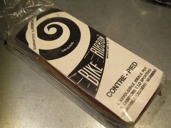 ..BIKE RIBBON ( AMBROSIO ) VINTAGE 80's BURGANDY Handlebar Tape NOS! BXC00D16