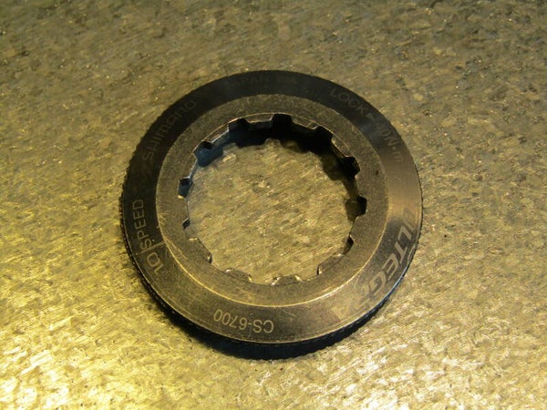 SHIMANO ULTEGRA CS-6700 10sp ALLOY HYPERGLIDE Cassette LOCK-RING 2nd hand TL08 04-C04-07 6/28/21