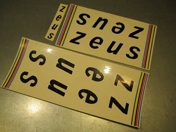 .ZE.US FRAME VINTAGE 80's Sticker set (BLACK) 3 pieces NOS! BXC00B24