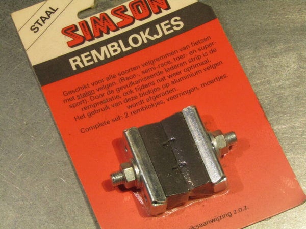 SIMSON ( STEEL RIM ) Brake blocks NOS! BB34C 02 - 4/5/20 RK05