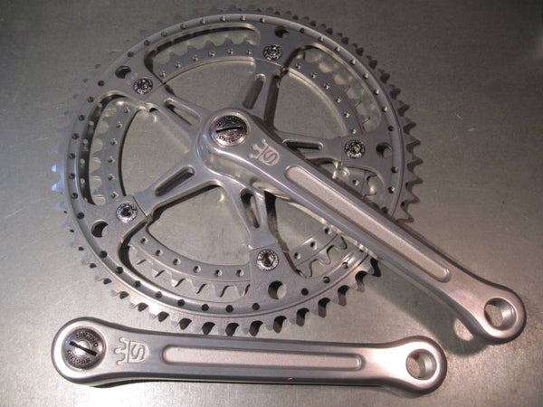 SUGINO SUPER MIGHTY COMPETITION DRILLED And MILLED Crankset 170mm / 42-52t BCD 144mm NOS BX45*