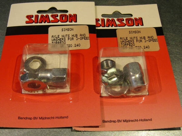 SIMSON TORPEDO 3 SPEED HUB AXLE NUT SETS 2X NOS! BXC00N03 02 - 4/17/20 RK10