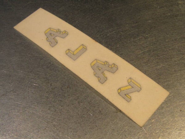 ALAN RUB-ON Frame transfer 1X NOS! BXC00N04 06 - 4/18/20 RK20