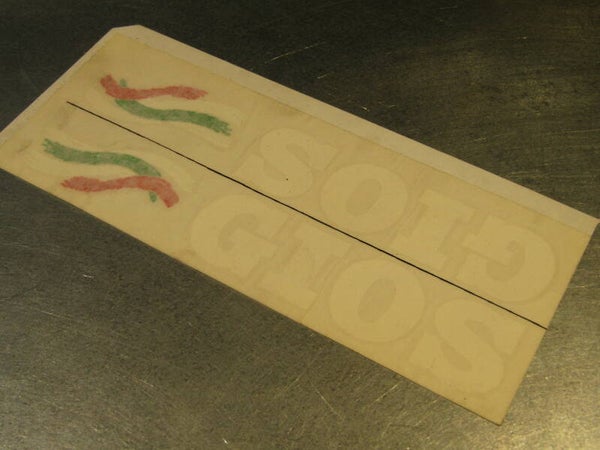 GIOS DOWN TUBE RUB-ON Transfers NOS! BXC00N04 05 - 4/18/20 RK10