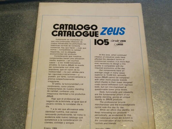 ZEUS SUPER CRONOS ERA #105 31 page Catalog 2nd hand SC01 7/23/21