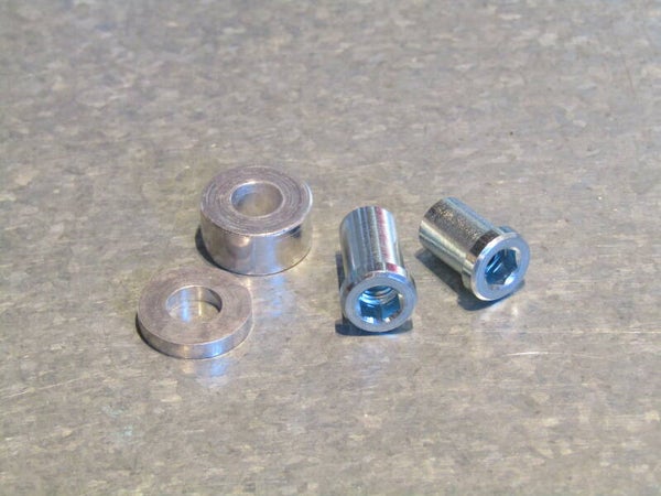 .SHIMANO Brake CALIPER recessed mounting nuts 2X and 2X alloy spacers NOS! TL01 02-B02-001-02 9/25/21