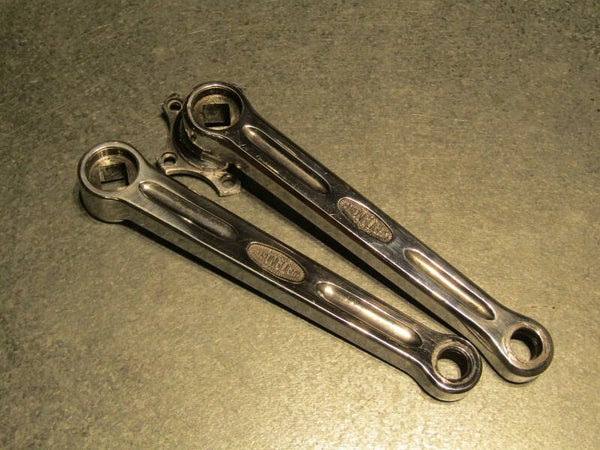 ..STRONGLIGHT VINTAGE 60's/70s 49D French Thread crank arm set 170mm 2nd hand bx39a 0707 - 10/27/21 RK01