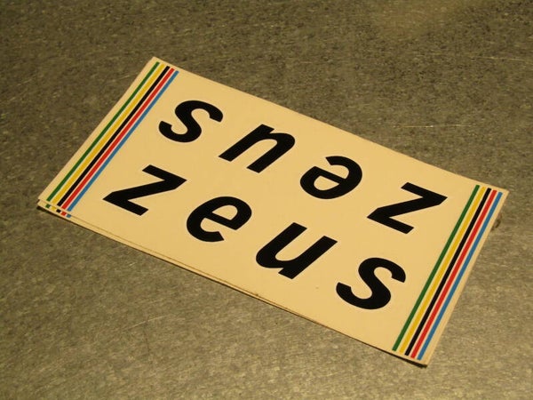 ..ZEUS Down tube frame sticker BLACK NOS! BX36A 9090 - 10/29/21 RK13